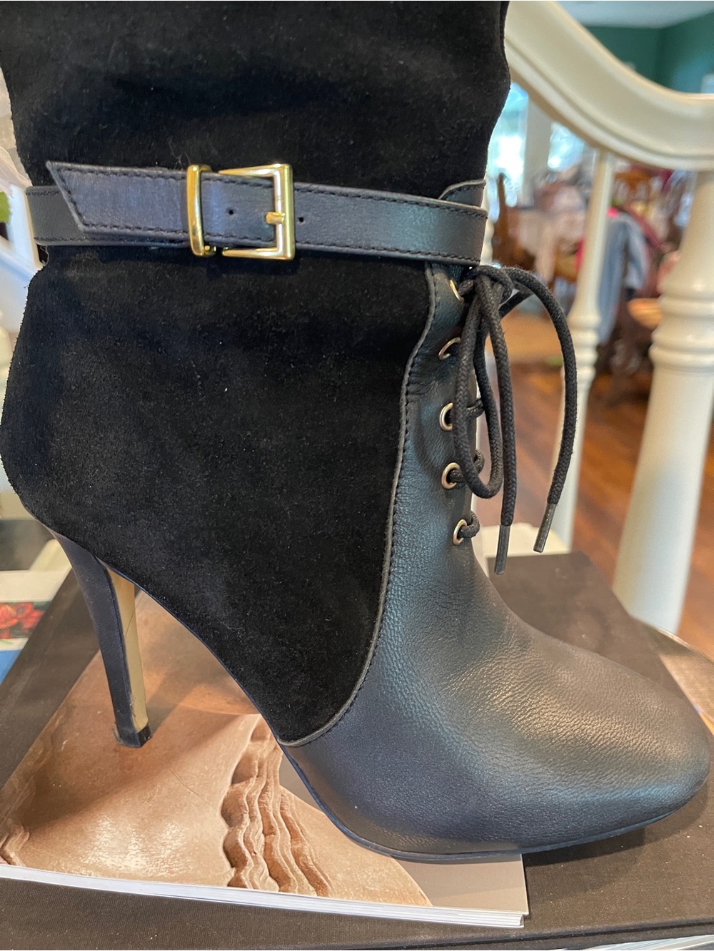 Victoria’s Secret Tall Leather and Suede Boots Size 9